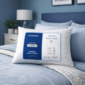 Travesseiro 50x70 Suporte Firme 100% Macio Adulto Fibra Siliconizada Antialérgico