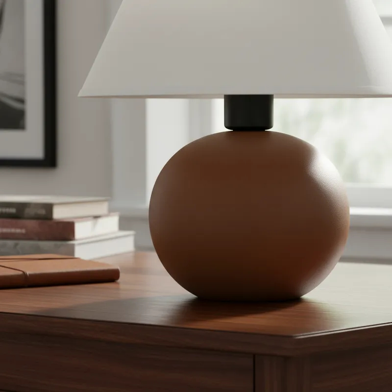 Abajur Luminaria De Ceramica Com Cúpula Sala Quarto Ambiente Decoração Infantil Adulto Cor Fria