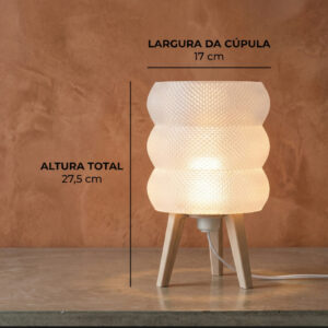 Abajur Luminária De Mesa Sala Quarto Moderno Com Lâmpada