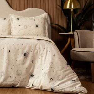 Cobre leito Essencialle Ideal para Cama King Composto por 03 Peças 150 Fios Alg/PL Várias Estampas