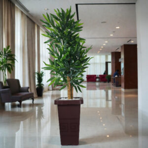 Planta Artificial Arvore Bambu Mosso Da Sorte Arranjo De Decoração Com Vaso