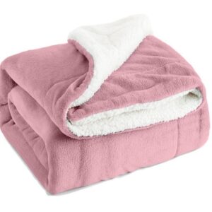 Cobertor Sherpa Dupla Face Bebê Felpuda Pelo Carneirinho Diversas Opções - Rosa/Rose