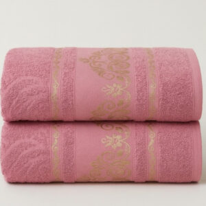 Kit 2 Toalhas de Banho Premium Gigante 100% Algodão – Felpudas, Macias e Super Absorventes - Kit 2Toalhas–Rosé
