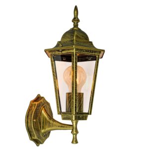 Arandela Colonial Dourado Alumínio Muro Parede Externa AR2006