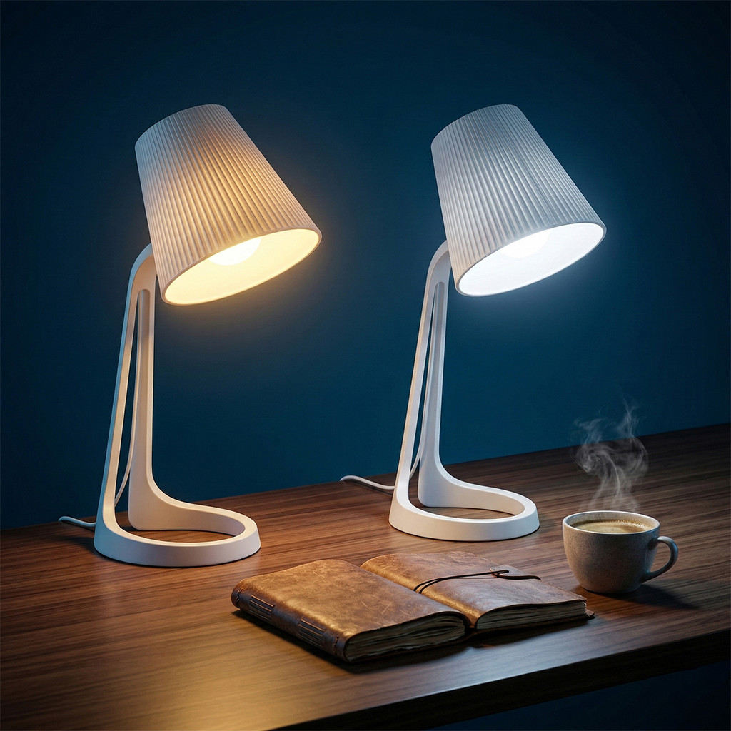 Kit Abajur Luminária De Mesa Luma + Lâmpada Led Retrô 4w 3000k Bivolt