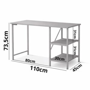 Escrivaninha Mesa Office Estudo Estilo Industrial 110cm KLM Móveis