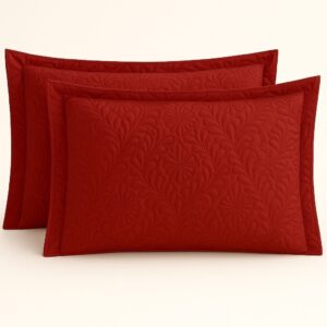 Kit 2 Capas Porta Travesseiro Fronha Matelado - Essência Enxovais - Só belle - Vermelho