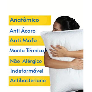 Kit 2 Travesseiro Alto 600g Matelado Alta Qualidade 100% siliconada