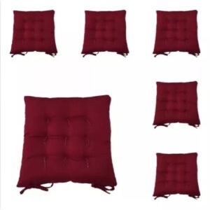 Kit 4 Almofadas para Cadeira Futon 40x40 com Amarração Assento Macio Oxford Cozinha Sala - Marsala