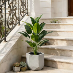 Muda de Bananeira Artificial Extra Grande 120cm, planta decorativa de alta qualidade para interior/exterior