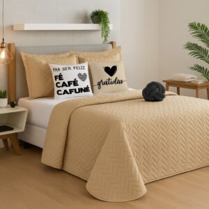Kit Decorativo Cama Queen Cobre Leito Matelado