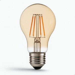 Kit 2 Lâmpada Led Filamento A60 4w 2200k Branco Quente Bivolt 110v/220v Retrô Decorativa Âmbar E27