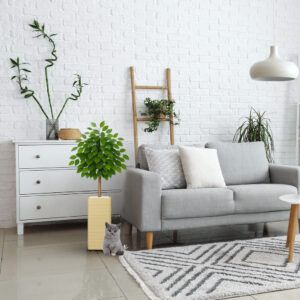 Planta Artificial + Vaso Decorativo Enfeite Casa e Decoração Sala Quarto Escritório