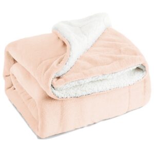 Cobertor Sherpa Dupla Face Bebê Felpuda Pelo Carneirinho Diversas Opções - Pessego