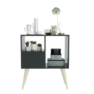 Aparador Buffet Multiuso Com Porta Retrô Cantinho do Café Marrocos - Preto