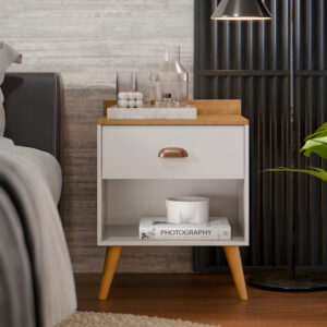 Mesa de cabeceira Pérola pé retrô / moderno - Cores