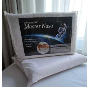 KIT TRAVESSEIRO NASA MASTER VISCOELASTICO MACIO LINHA LUXO ANTIALERGICO ALT 10cm COMFORTAVEL