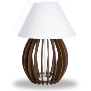 Abajur De Cabeceira Moderno Para O Quarto De Madeira Marrom - 1Abm