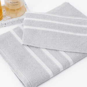 Kit 3 Toalhas De Banho 100% Algodão Alta Absorção 60x120cm - Cinza - Jessica