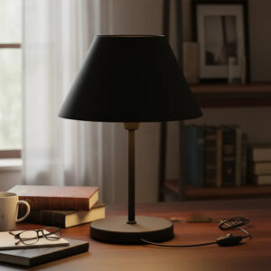 Abajur Luminária de Mesa Cúpula injetada Aramado Decoração Bancada Escritório Quarto Moderno