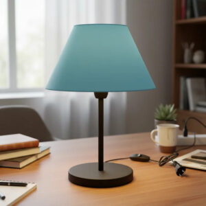 Abajur Luminária de Mesa Cúpula injetada Aramado Decoração Bancada Escritório Quarto Moderno