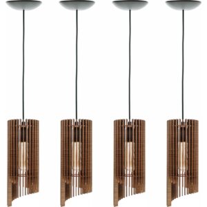 Kit 4 Pendentes Luminária de Teto China (12x32cm)