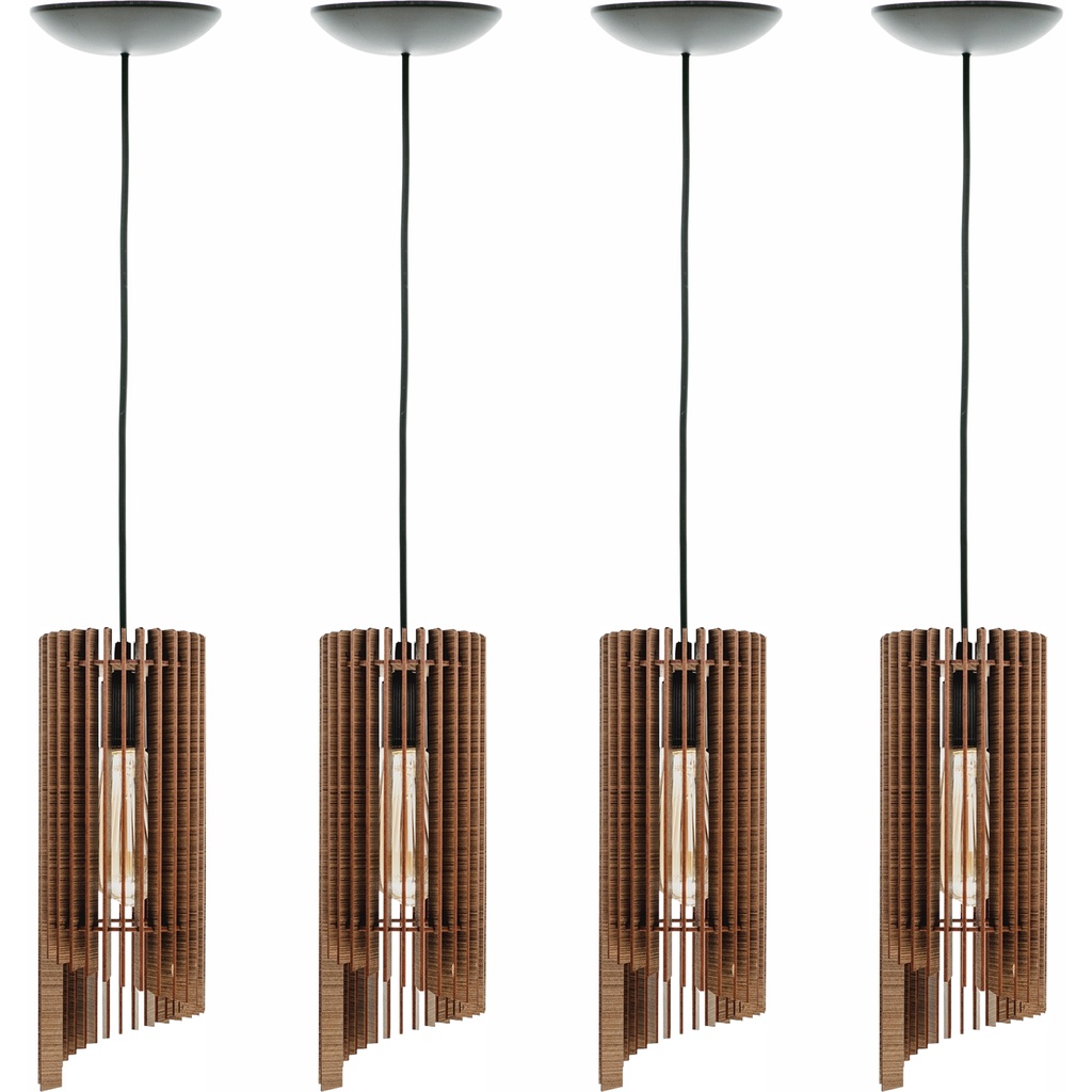 Kit 4 Pendentes Luminária de Teto China (12x32cm)