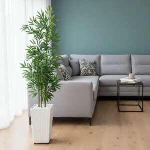 Planta Artificial Bambu Mosso e Vaso de Polietileno