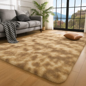 Tapete Felpudo 40mm Pelo Alto 2,00 x 1,50 Para Sala E Quarto - Bege Mescla