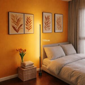 Luminária de chão led nórdica luz ambiente de canto acrílico c/ controle