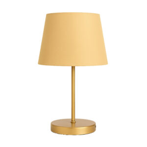 Abajur de Mesa Moderno Minimalista com Cúpula Decorativa para Quarto e Sala - Caqui e Dourado