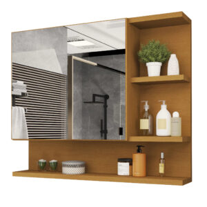 QUEIMA DE ESTOQUE!!! Armário Espelheira com Porta Cleo- VÁRIAS CORES - Nature