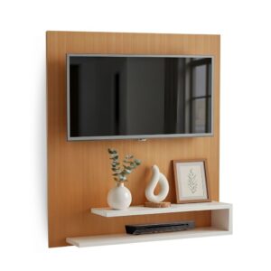Painel Para Tv Até 32 Polegadas Com Prateleira Liso e Ripado