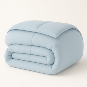 Edredom Solteiro, Casal e Queen 400 Fios 100% Micropercal Dupla Face Antialérgico Promoção - Azul