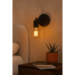 Luminária Arandela De Parede Cabeceira Aramado Moderno Retro 127v/220v - PRETO