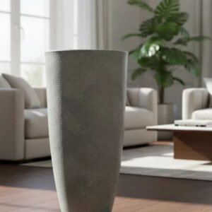Vaso Luxo Planta Sala Coluna Ibiza Cone G Decorativo Liso