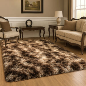 Tapete Sala 2,00 x1,50 Peludo Promoção - Marrom Mesclado