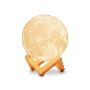 Luminaria Lua Cheia 3D de Mesa com Suporte Led Sem Fio Decoração - 1 Unidade