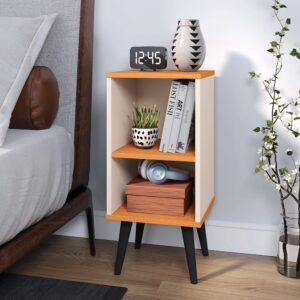 Kit 2 Mesa de Cabeceira ou Unitário para Quarto Charme Retrô Várias Cores Apoio de Cama Mesinha - UNITARIO CHARME OFF CINAMOMO