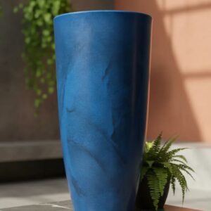 Vaso Luxo Planta Sala Coluna Ibiza Cone G Decorativo Liso