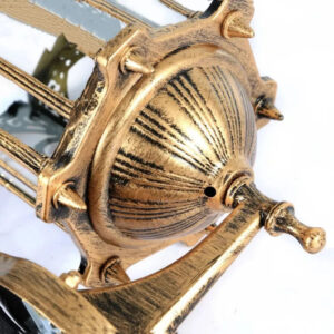 Arandela De Parede Colonial Produ Alumínio E Vidro E27 Vintage Para Jardim Área Externa Bivolt 36cm