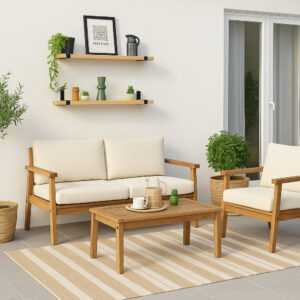 Kit 2 Prateleiras Estilo Industrial com Mão Francesa Invertida Prateleira de Madeira