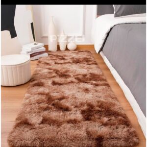 Tapetinho Sala Quarto Peludo Felpudo Grosso 40x60 cm Macio - Marrom Mesclado