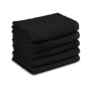Kit 6 Toalhas 100% Algodão – Para Salão, Barbearia, Estética e Manicure - 3 PRETAS