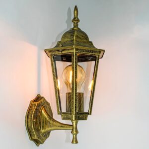 Arandela Colonial Dourado Alumínio Muro Parede Externa AR2006