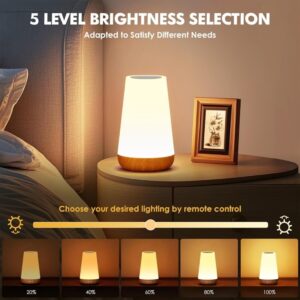 Luminária de Mesa Abajur LED RGB 13 Cores Touch Recarregável Controle Remoto Decoração Quarto Infantil Gamer