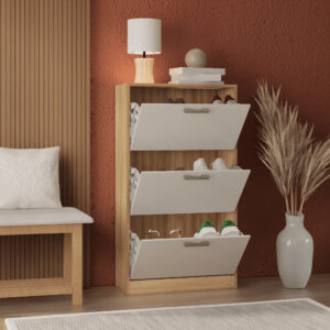 Sapateira 3 Portas com Prateleiras | Até 20 Pares | MDP | Móveis Bonatto - Mel