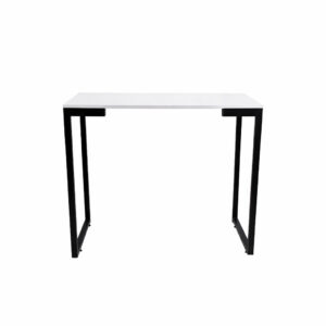 Escrivaninha Mesa de Escritório Industrial Base Aço 90x45X90cm Escritório Home Office Estudo - Branco