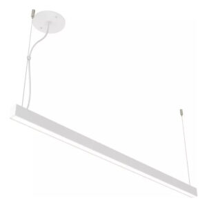 Luminaria de Led Teto Pendente Perfil Retangular Linear Aluminio Sobrepor 1m Bivolt - Branco