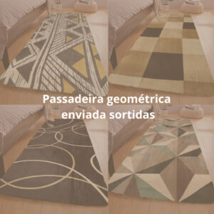 Tapete Passadeira 2,00 x 0,60 Corredor Quarto Sala Felpudo Várias Cores - Sortida